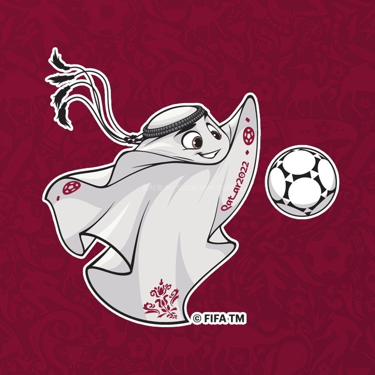 卡塔尔世界杯吉祥物拉伊卜(La’eeb)矢量素材